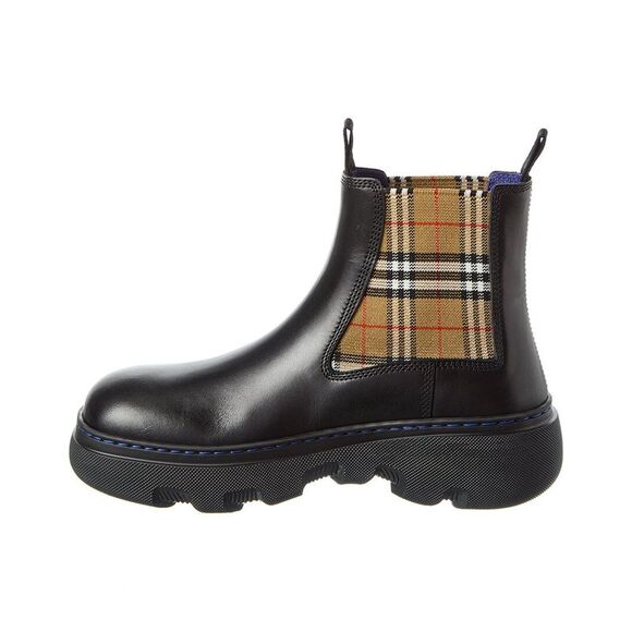 Burberry Leather Chelsea Boot, Black - Picture 2 of 5